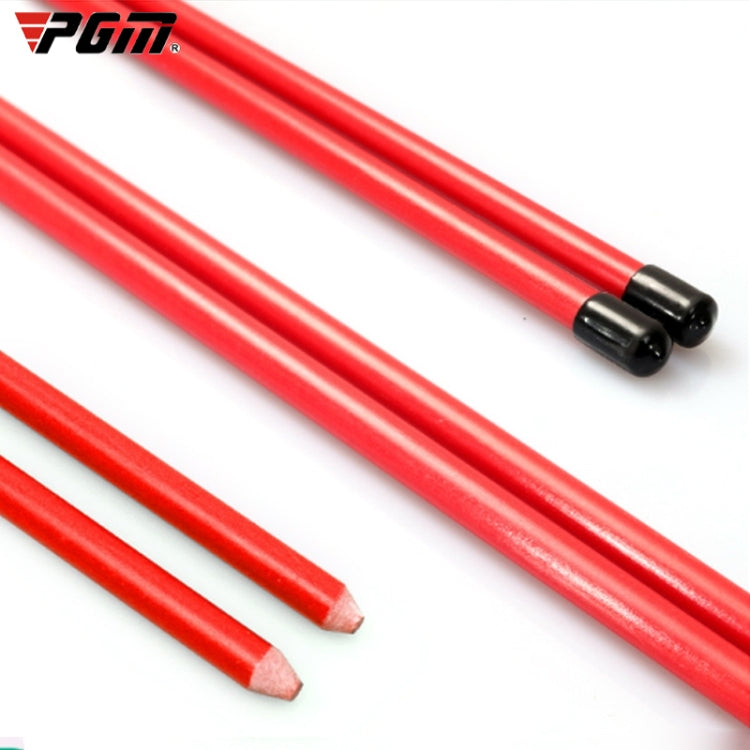 PGM 2 PCS Golf Alignment Sticks แท่งช่วยฝึกไฟเบอร์กลาสสำหรับทิศทางลูกที่ถูกต้อง (สี: สีแดงขนาด: ไม่มีแพ็คเกจ), No Package, With Package