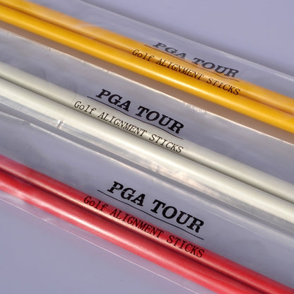 PGM 2 PCS Golf Alignment Sticks แท่งช่วยฝึกไฟเบอร์กลาสสำหรับทิศทางลูกที่ถูกต้อง (สี: สีแดงขนาด: ไม่มีแพ็คเกจ), No Package, With Package