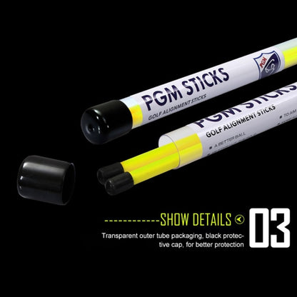 PGM 2 PCS Golf Alignment Sticks แท่งช่วยฝึกไฟเบอร์กลาสสำหรับทิศทางลูกที่ถูกต้อง (สี: สีแดงขนาด: ไม่มีแพ็คเกจ), No Package, With Package