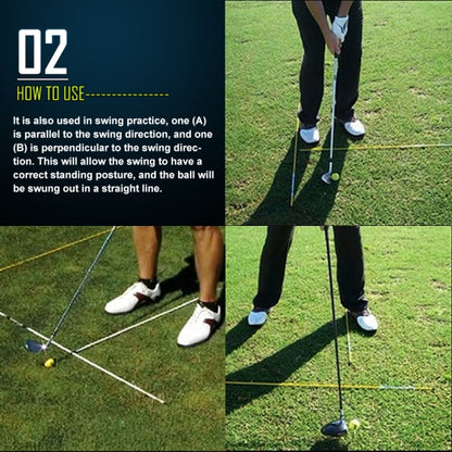 PGM 2 PCS Golf Alignment Sticks แท่งช่วยฝึกไฟเบอร์กลาสสำหรับทิศทางลูกที่ถูกต้อง (สี: สีแดงขนาด: ไม่มีแพ็คเกจ), No Package, With Package
