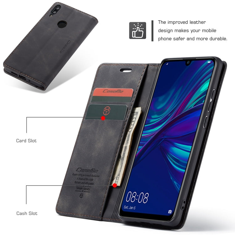 CaseMe ซองหนังพลิกแนวนอนมัลติฟังก์ชั่น Retro Frosted สำหรับ Huawei P Smart 2019 / Honor 10 Lite พร้อมช่องเสียบการ์ดและตัวยึดและกระเป๋าสตางค์, For Huawei P Smart 2019