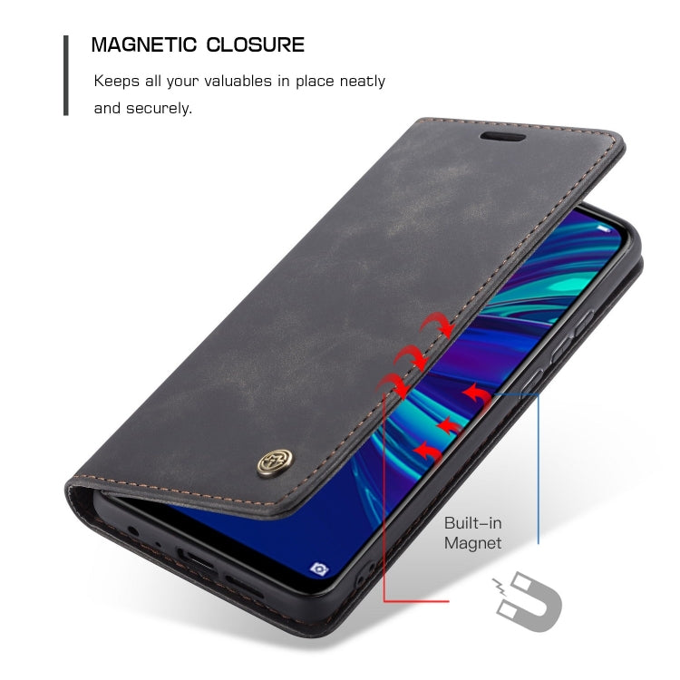 CaseMe ซองหนังพลิกแนวนอนมัลติฟังก์ชั่น Retro Frosted สำหรับ Huawei P Smart 2019 / Honor 10 Lite พร้อมช่องเสียบการ์ดและตัวยึดและกระเป๋าสตางค์, For Huawei P Smart 2019