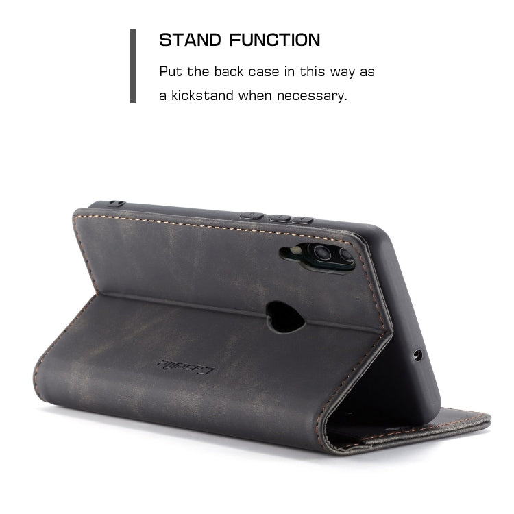CaseMe ซองหนังพลิกแนวนอนมัลติฟังก์ชั่น Retro Frosted สำหรับ Huawei P Smart 2019 / Honor 10 Lite พร้อมช่องเสียบการ์ดและตัวยึดและกระเป๋าสตางค์, For Huawei P Smart 2019