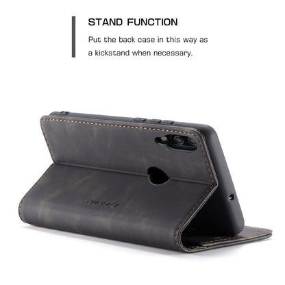 CaseMe ซองหนังพลิกแนวนอนมัลติฟังก์ชั่น Retro Frosted สำหรับ Huawei P Smart 2019 / Honor 10 Lite พร้อมช่องเสียบการ์ดและตัวยึดและกระเป๋าสตางค์, For Huawei P Smart 2019