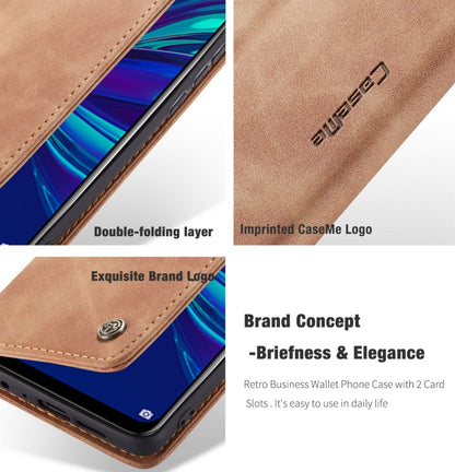 CaseMe ซองหนังพลิกแนวนอนมัลติฟังก์ชั่น Retro Frosted สำหรับ Huawei P Smart 2019 / Honor 10 Lite พร้อมช่องเสียบการ์ดและตัวยึดและกระเป๋าสตางค์, For Huawei P Smart 2019