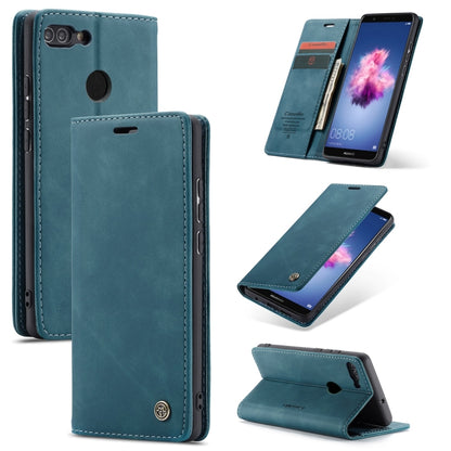 CaseMe ซองหนังพลิกแนวนอนมัลติฟังก์ชั่น Retro Frosted สำหรับ Huawei P Smart / Enjoy 7S / Honor 9 Lite พร้อมช่องเสียบการ์ดและตัวยึดและกระเป๋าสตางค์, For Huawei P Smart