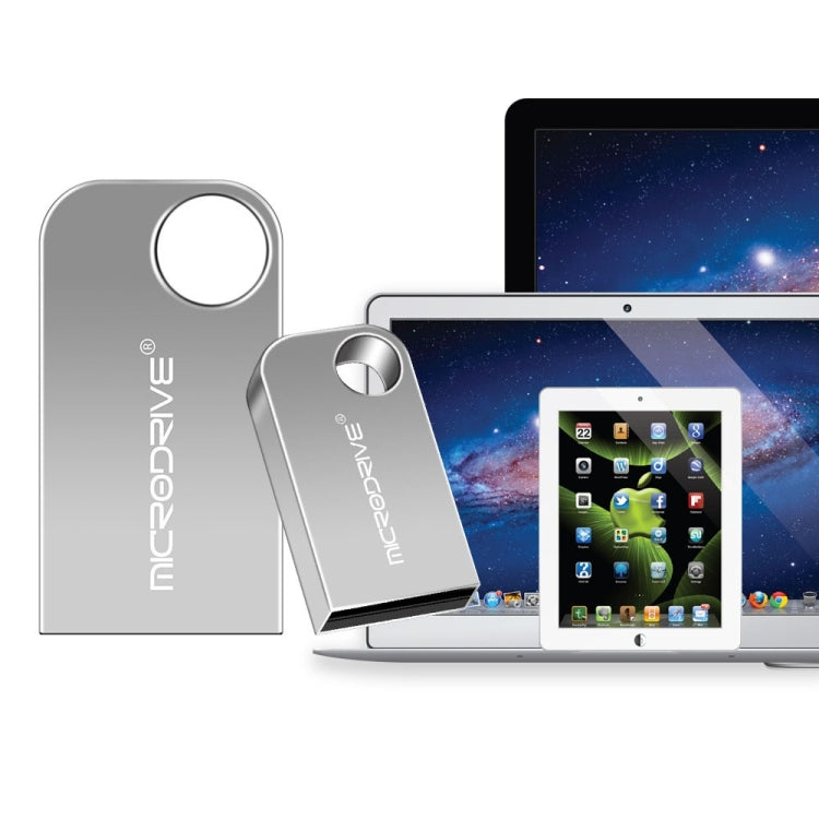 MicroDrive 16GB USB 2.0 ดิสก์ U โลหะครึ่งวงกลมขนาดเล็ก, 16GB