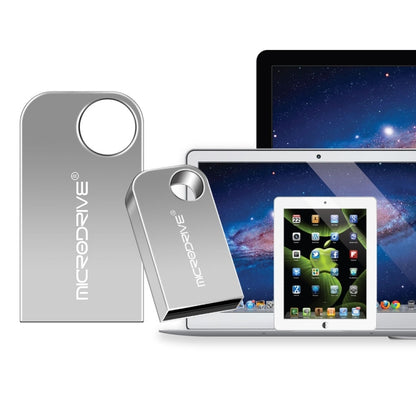 MicroDrive 16GB USB 2.0 ดิสก์ U โลหะครึ่งวงกลมขนาดเล็ก, 16GB
