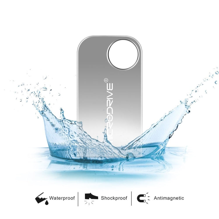 MicroDrive 16GB USB 2.0 ดิสก์ U โลหะครึ่งวงกลมขนาดเล็ก, 16GB
