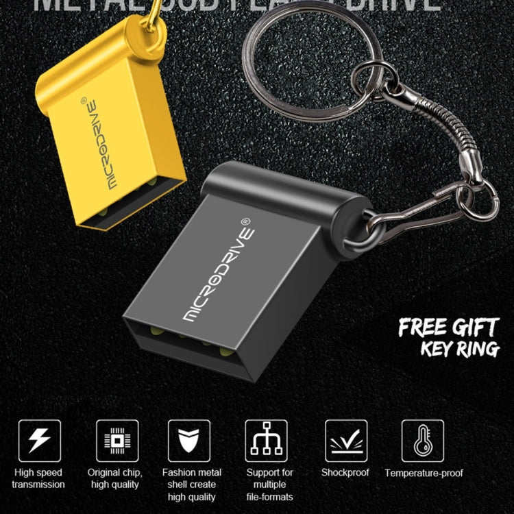 MicroDrive 64GB USB 2.0 Metal Mini USB แฟลชไดรฟ์ดิสก์ U, 64GB