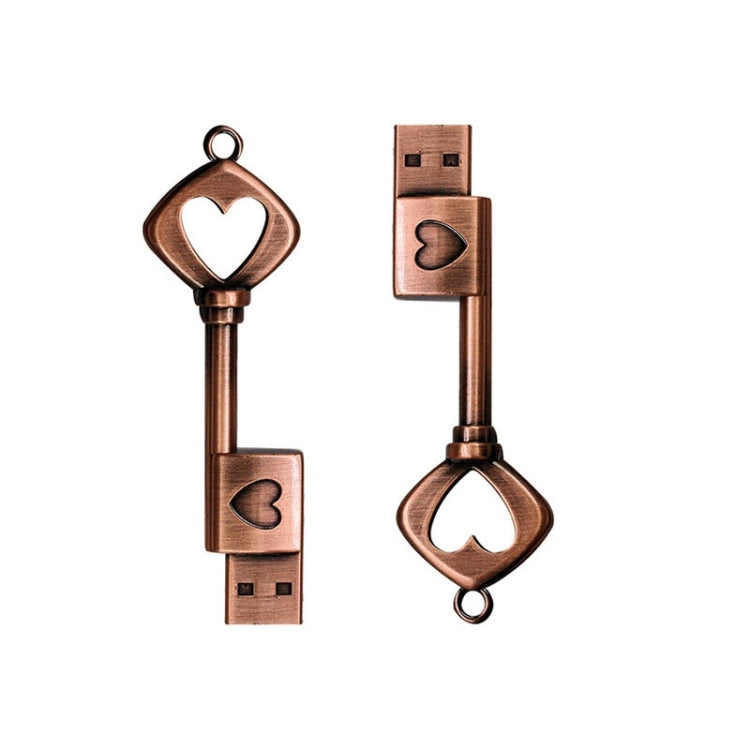 MicroDrive 64GB USB 2.0 Copper Love Key U Disk, 64GB