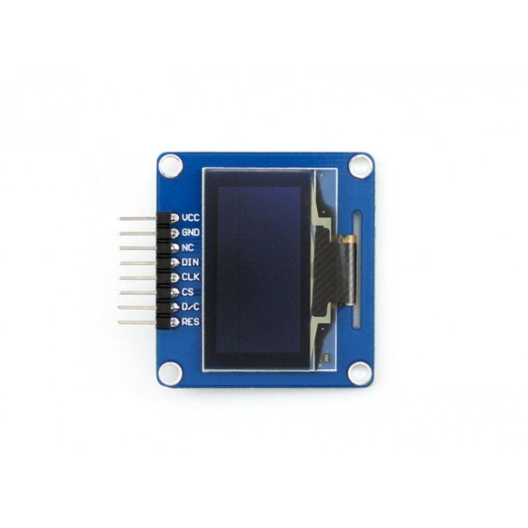 Waveshare 1.3 นิ้ว 128*64 OLED(A), อินเทอร์เฟซ SPI/I2C, Pinheader แนวนอนแบบโค้ง