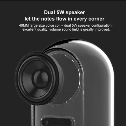 OVEVO True 3D TWS แม่เหล็กไร้สายบลูทูธสเตอริโอลำโพงไฮไฟพร้อมบ้านโปร่งใสเต็มรูปแบบ