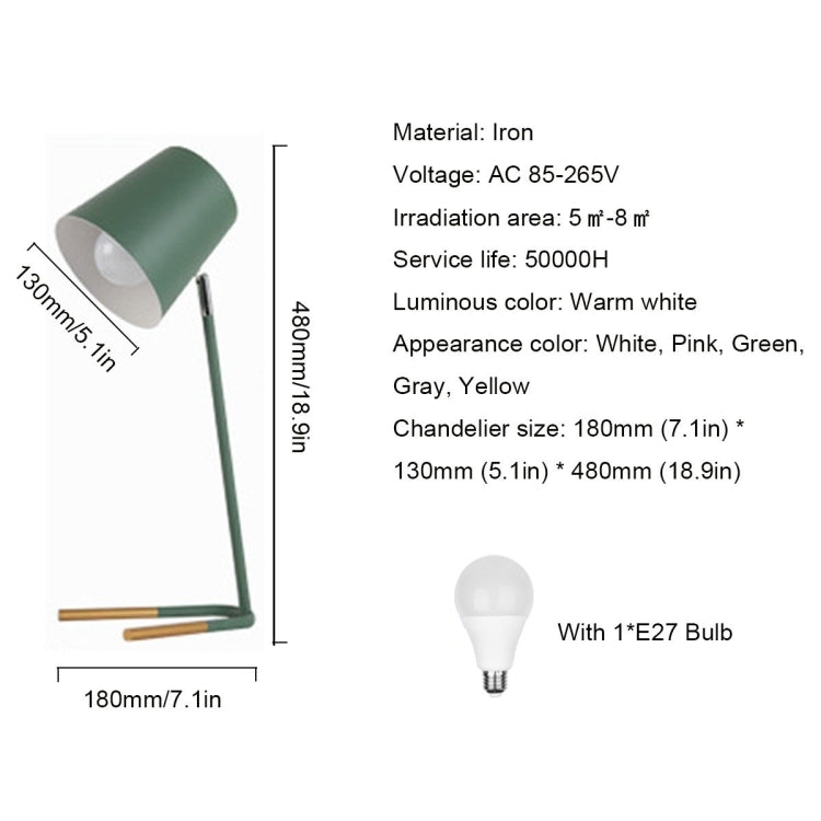 YWXLight LED Eye-caring Table Lamp Modern Creative Minimalist Bedroom Bedside Lamp Student Study Table Lamp