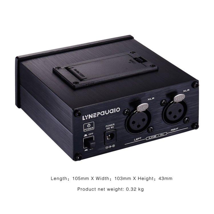 LINEPAUDIO B982 เพาเวอร์แอมป์เครื่องดนตรีกลองหูฟังมอนิเตอร์เครื่องขยายสัญญาณ, อินพุต XLR คู่, B982