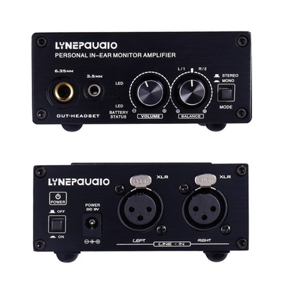 LINEPAUDIO B982 เพาเวอร์แอมป์เครื่องดนตรีกลองหูฟังมอนิเตอร์เครื่องขยายสัญญาณ, อินพุต XLR คู่, B982