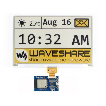 Waveshare Universal e-Paper Raw Panel Driver Board, ESP32 WiFi / บลูทูธไร้สาย, 15823