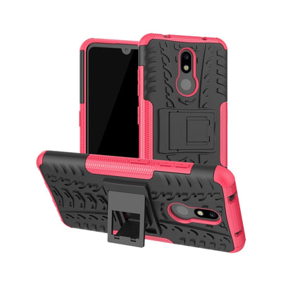 เคสกันกระแทกพื้นผิวยาง TPU + PC สำหรับ Nokia 3.2 พร้อมตัวยึด, For Nokia 3.2