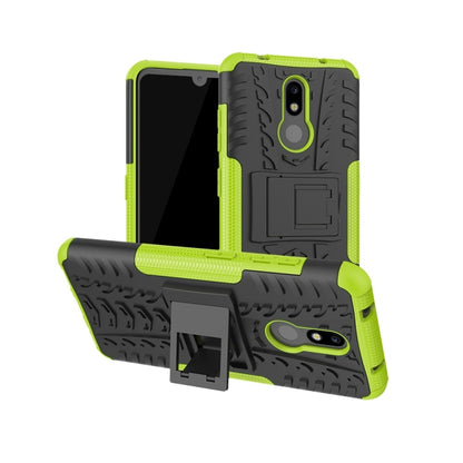 เคสกันกระแทกพื้นผิวยาง TPU + PC สำหรับ Nokia 3.2 พร้อมตัวยึด, For Nokia 3.2
