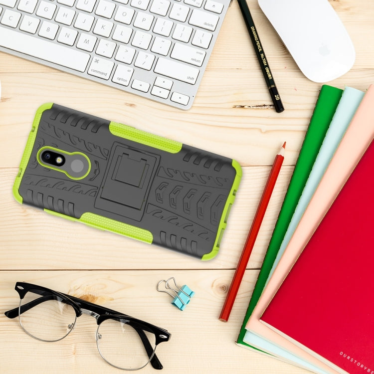 เคสกันกระแทกพื้นผิวยาง TPU + PC สำหรับ Nokia 3.2 พร้อมตัวยึด, For Nokia 3.2