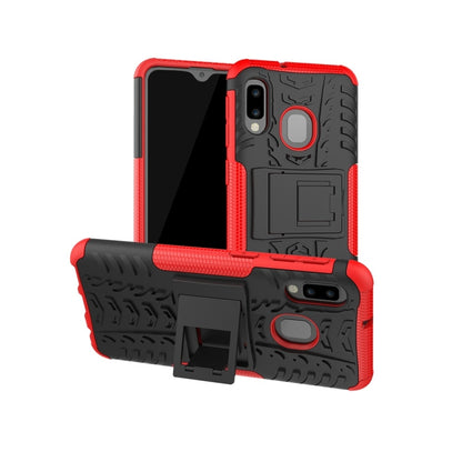 เคสกันกระแทกพื้นผิวยาง TPU + PC สำหรับ Galaxy A20e / A10e พร้อมตัวยึด, For Galaxy A20e