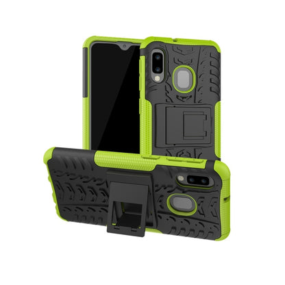 เคสกันกระแทกพื้นผิวยาง TPU + PC สำหรับ Galaxy A20e / A10e พร้อมตัวยึด, For Galaxy A20e
