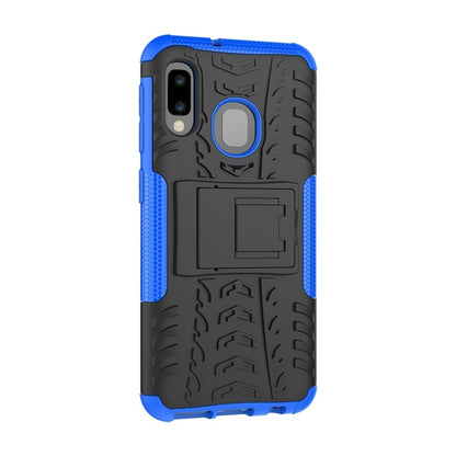 เคสกันกระแทกพื้นผิวยาง TPU + PC สำหรับ Galaxy A20e / A10e พร้อมตัวยึด, For Galaxy A20e