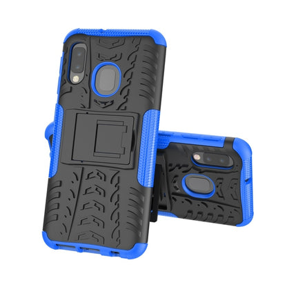 เคสกันกระแทกพื้นผิวยาง TPU + PC สำหรับ Galaxy A20e / A10e พร้อมตัวยึด, For Galaxy A20e