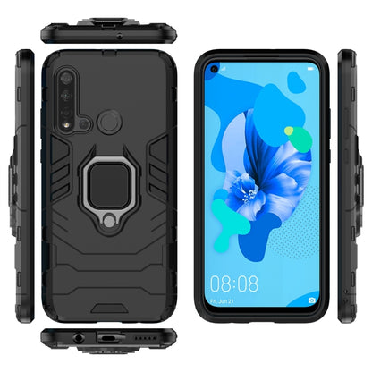เคสกันกระแทก PC +TPU สำหรับ Huawei P20 Lite (2019) / Nova 5i พร้อมตัวยึดแหวนแม่เหล็ก