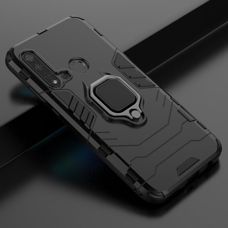 เคสกันกระแทก PC +TPU สำหรับ Huawei P20 Lite (2019) / Nova 5i พร้อมตัวยึดแหวนแม่เหล็ก