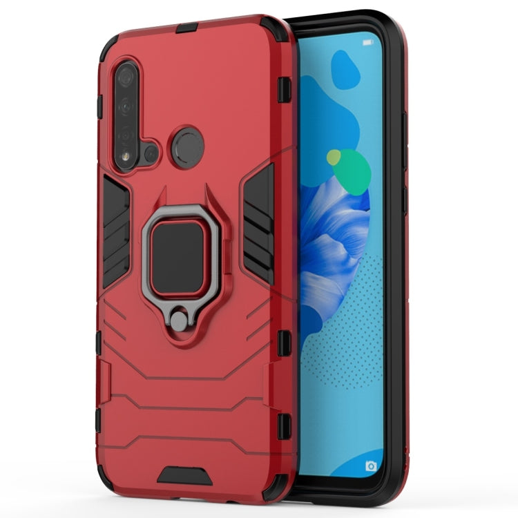 เคสกันกระแทก PC +TPU สำหรับ Huawei P20 Lite (2019) / Nova 5i พร้อมตัวยึดแหวนแม่เหล็ก