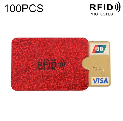 100 ชิ้นอลูมิเนียมฟอยล์ RFID Blocking บัตรเครดิต ID Bank Card Case ผู้ถือบัตร, ขนาด: 9x6.3 ซม.