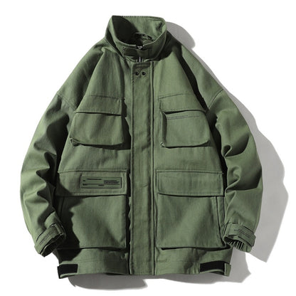 Trend Multi-pockets Top Loose Coat Simple Casual Jacket for Men, M, L, XL, XXL, XXXL