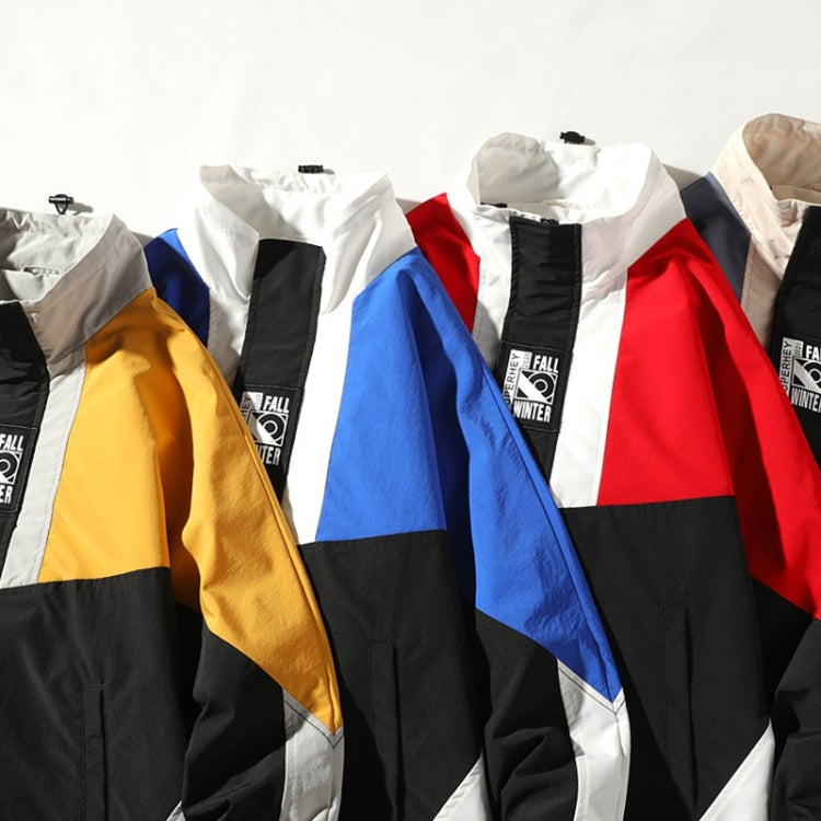 การจับคู่สีพิมพ์ยืนปกเสื้อสวมหัวเสื้อลำลองสำหรับผู้ชาย (สี: สีเทาสีน้ำเงินขนาด: XXXXL), M, L, XL, XXL, XXXL, XXXXL