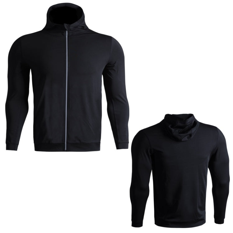 SIGETU Men Sport Hooded Zipper Coat (สี: เทา Size: XXL), M, L, XL, XXL, XXXL