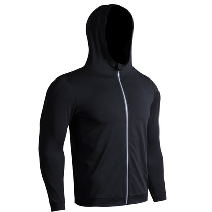 SIGETU Men Sport Hooded Zipper Coat (สี: เทา Size: XXL), M, L, XL, XXL, XXXL