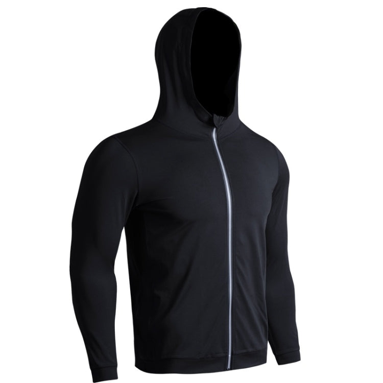 SIGETU Men Sport Hooded Zipper Coat (สี: เทา Size: XXL), M, L, XL, XXL, XXXL