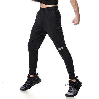SIGETU Men Quick-drying Elastic Sport Pants (สี:ดำ Size:S), S, M, L, XL, 2XL, 3XL