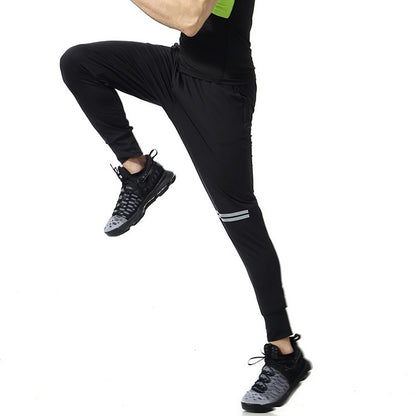 SIGETU Men Quick-drying Elastic Sport Pants (สี:ดำ Size:S), S, M, L, XL, 2XL, 3XL