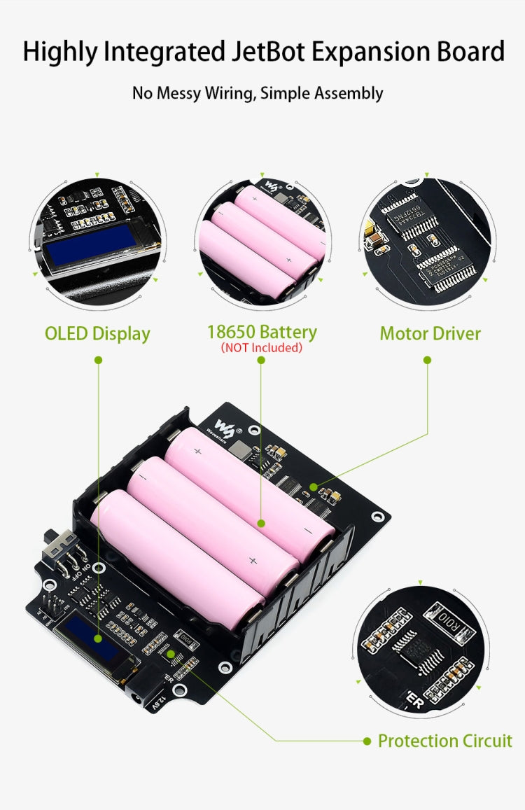 Waveshare JetBot AI Kit, หุ่นยนต์ AI จาก Jetson Nano, Based on Jetson Nano