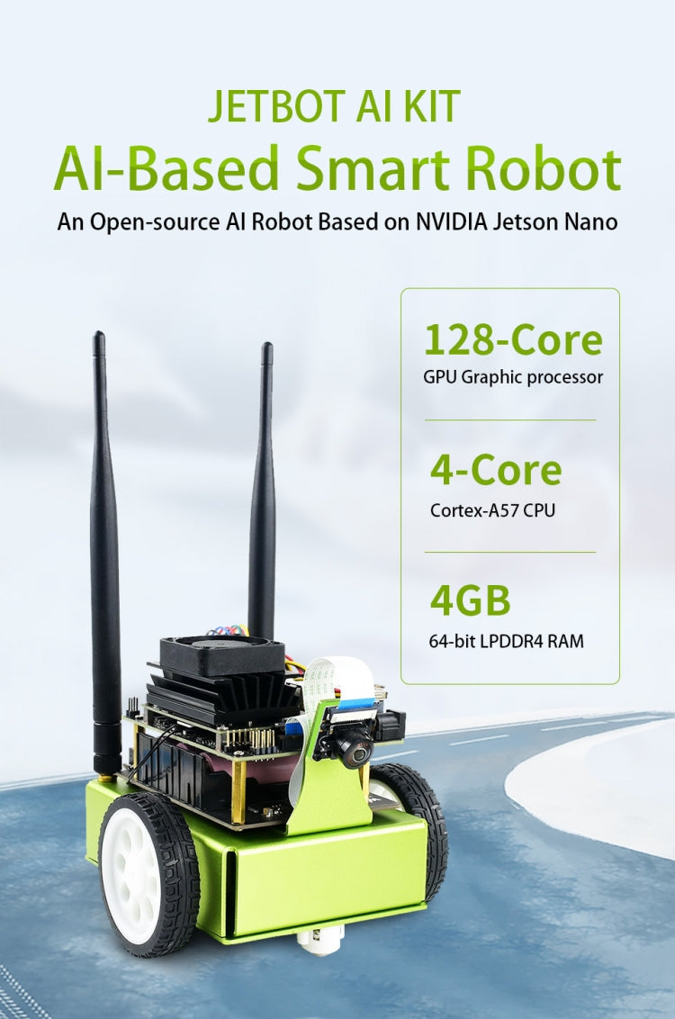Waveshare JetBot AI Kit, หุ่นยนต์ AI จาก Jetson Nano, Based on Jetson Nano