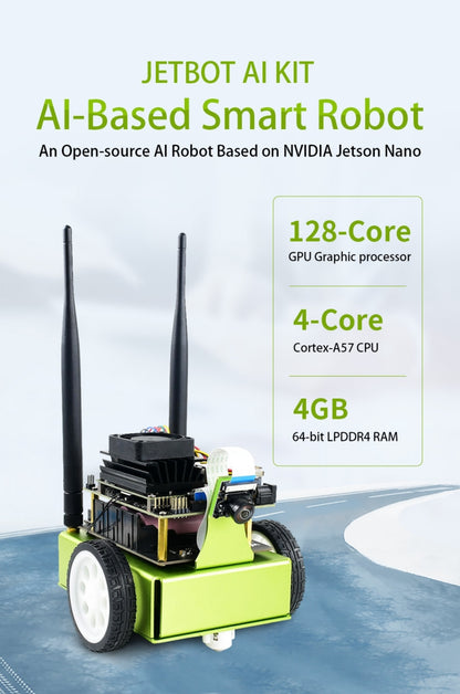 Waveshare JetBot AI Kit, หุ่นยนต์ AI จาก Jetson Nano, Based on Jetson Nano