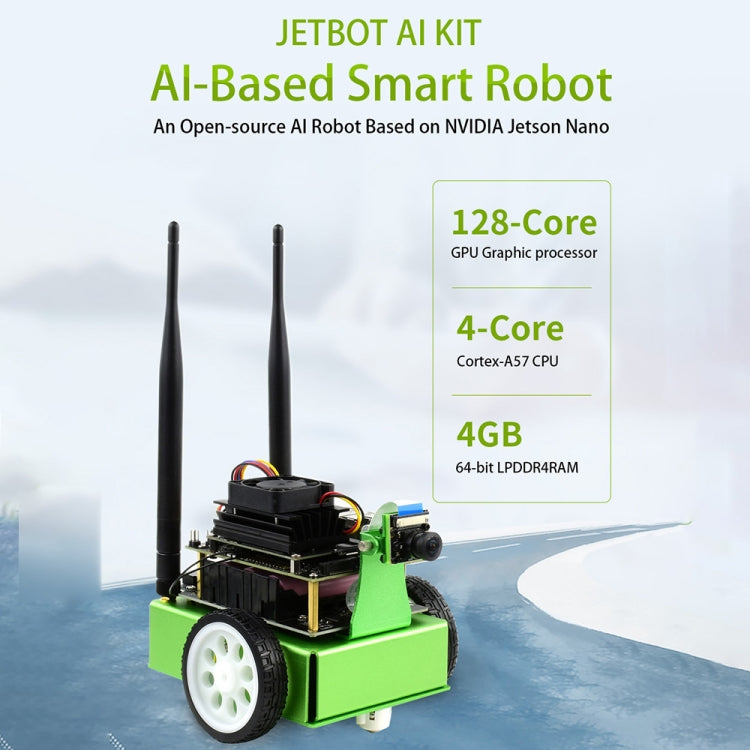 อุปกรณ์เสริม Waveshare JetBot AI Kit ส่วนเสริมสำหรับ Jetson Nano เพื่อสร้าง JetBot ปลั๊กของสหรัฐอเมริกา, Add-ons for Jetson Nano