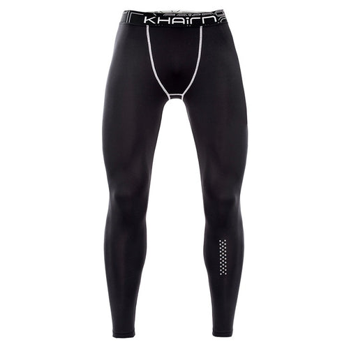 SIGETU เลกกิ้งกีฬายืดหยุ่นแห้งเร็วผู้ชาย (สี:ดำ Size:S), S, M, L, 2XL, 3XL