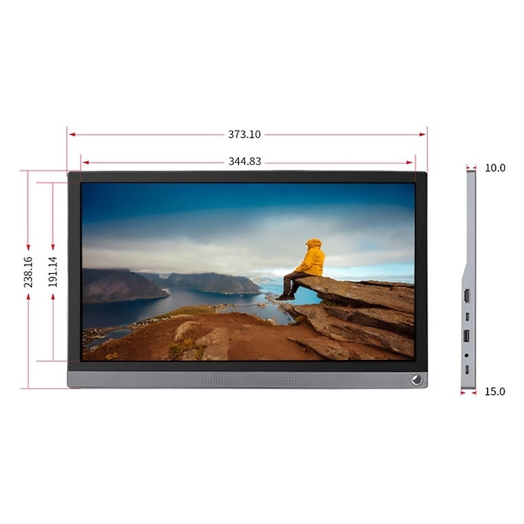 Waveshare 15.6 นิ้ว 1920x1080 Full HD จอสัมผัส IPS แบบพกพาอเนกประสงค์, พอร์ต HD / Type-C, 15.6 inch / 16527