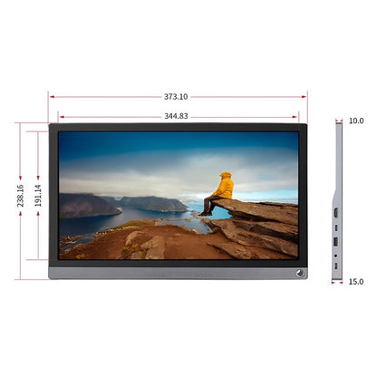Waveshare 15.6 นิ้ว 1920x1080 Full HD จอสัมผัส IPS แบบพกพาอเนกประสงค์, พอร์ต HD / Type-C, 15.6 inch / 16527