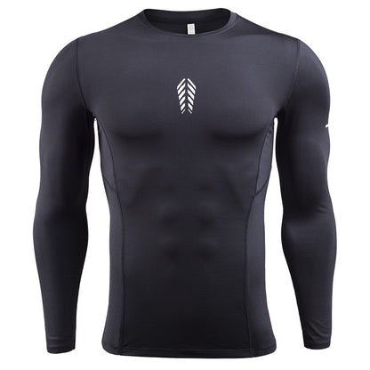 SIGETU เสื้อผ้าออกกำลังกายแขนยาวผู้ชายแห้งเร็ว (สี:ดำ ไซส์:XXL), S, M, L, XL, 2XL, 3XL