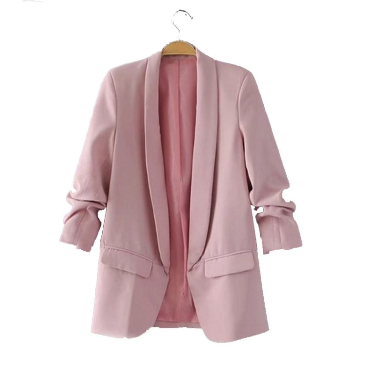 ผู้หญิงสีทึบไม่มีหัวเข็มขัดชุดลำลองบาง (สี:สีดำ Size:M), XXL, S, M, L, XL