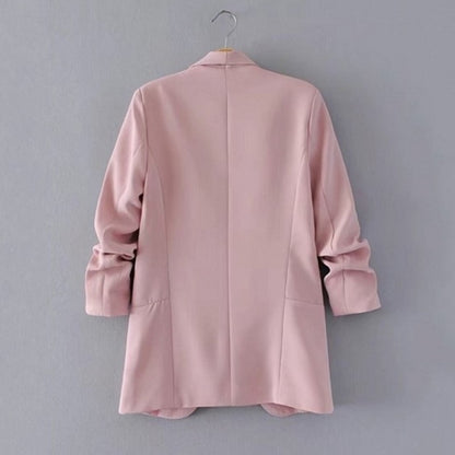 ผู้หญิงสีทึบไม่มีหัวเข็มขัดชุดลำลองบาง (สี:สีดำ Size:M), XXL, S, M, L, XL