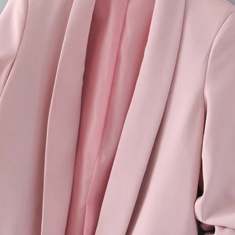 ผู้หญิงสีทึบไม่มีหัวเข็มขัดชุดลำลองบาง (สี:สีดำ Size:M), XXL, S, M, L, XL
